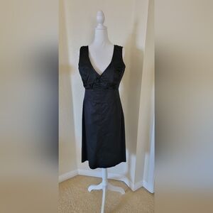 Sisley Black Elegant Dress 100% Cotton, Size Large